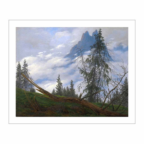 Lamina Fine Art Picos De Montañas Friedrich 40x50 M Y C