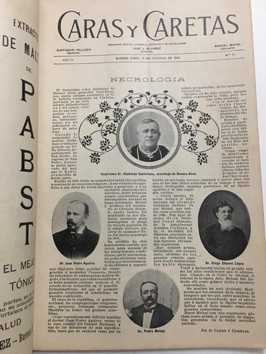 Lote 4 Revista Caras Y Caretas 1900 # 71-82-83-87 (Usado)