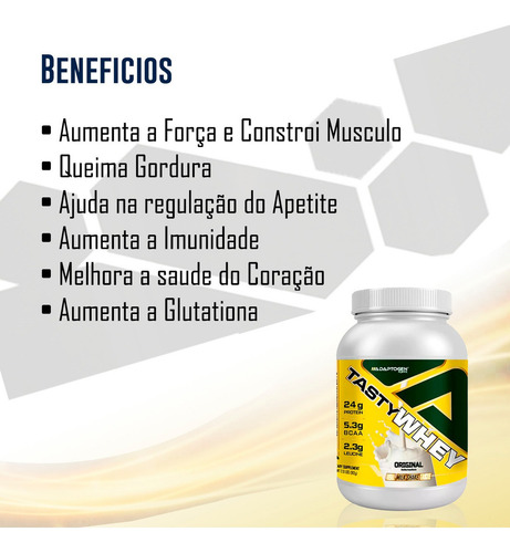 Tasty Whey 912g Adaptogen Science Usa - Whey Protein Gourmet Sabor Original Original