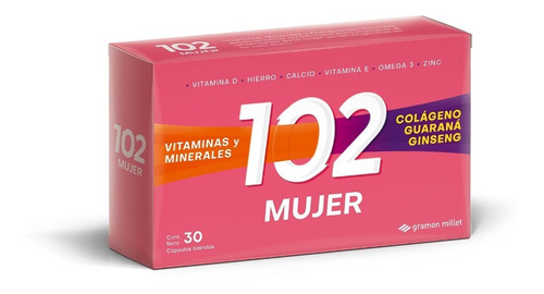 102 Años Suplemento Dietario Mujer X 30 Capsulas Blandas Sabor Neutro