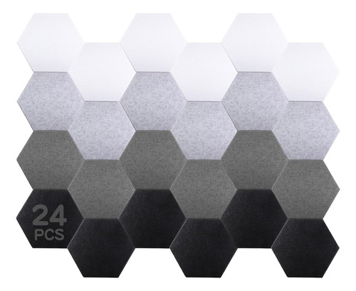 24 Piezas De Paneles Acústicos Adhesivos Hexagonales, ...