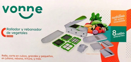 Imagen 4 de 6 de Cortador Rallador Rebanador Mandolina Vegetales Manual Vonne