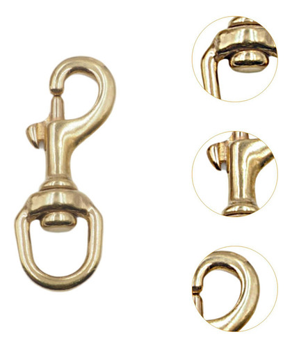 Accesorio Con Gancho A Presión De Latón Para 1,6 Cm X 8 Cm