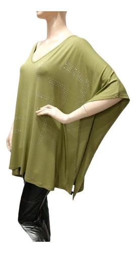 Remera Poncho Con Tachas Talles Grandes Especiales 