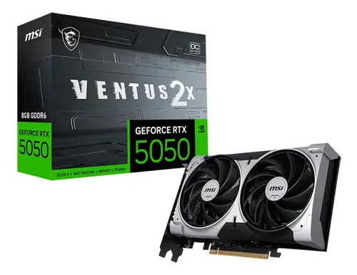 Placa De Vídeo Msi Nvidia Ventus Oc 2x Rtx5050 8g Gdrr6 128b