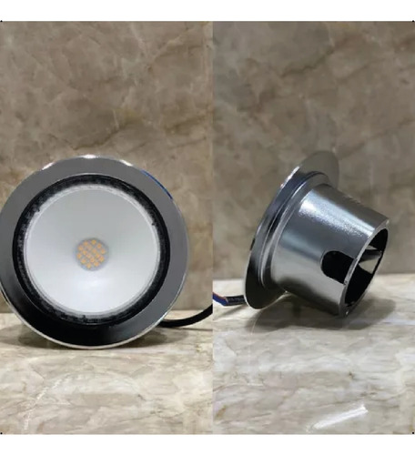 Kit 2 Balizador Spot Led 7w Embutir Chao Piso A Prova Dagua