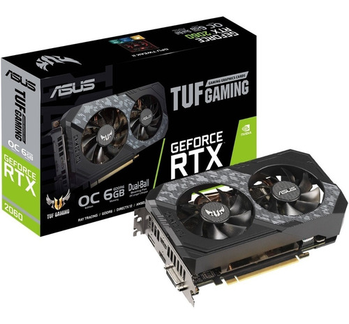 Placa de vídeo Nvidia Asus  TUF Gaming GeForce RTX 20 Series RTX 2060 TUF-RTX2060-6G-GAMING 6GB