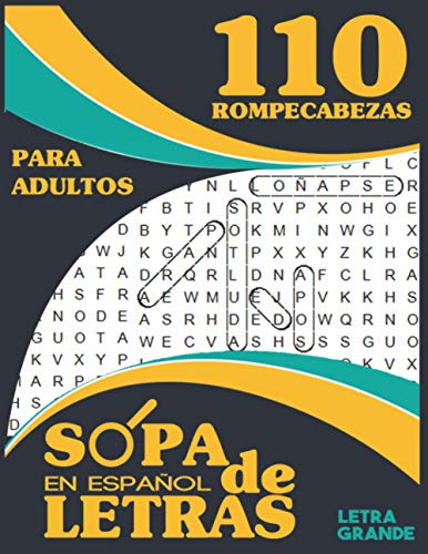 110 Sopa De Letras En Español Letra Grande Para Adultos: Apr