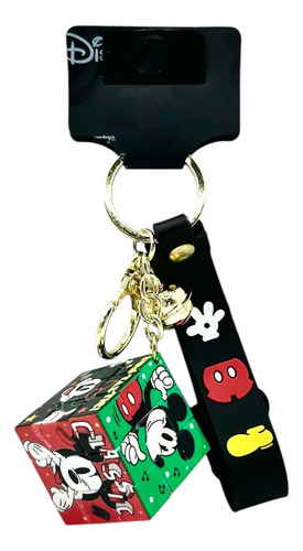 Llavero Con Cubo Rubik Mickey Mouse Y Minnie Mouse