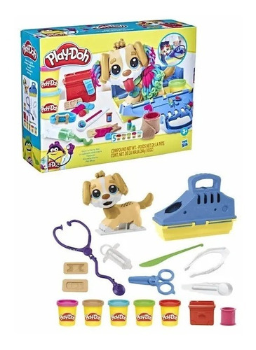 Set De Masas Hasbro Play-doh Veterinario Con Accesorios +3