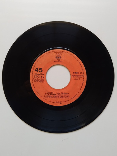 Single Jackie Y Los Ciclones - La Bamba / Los Ciclones. J