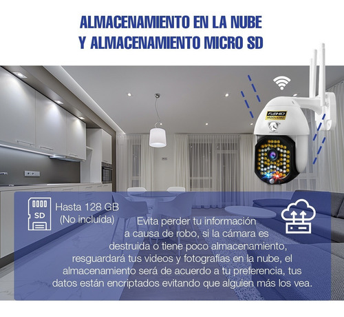Imagen 6 de 10 de Camara Wifi Domo Ip Ultra Fhd Exterior Nube Video Seguridad