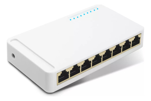 Switch Rj45 Lan Gigabit 8 Portas 1000 Mbps Bivolt Para Pc