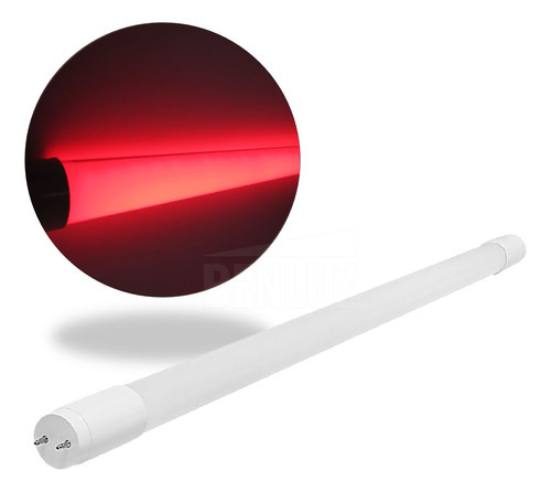 Lâmpada  De Led Tubular T8 Vermelha 9w Embuled Bivolt Cor Da Luz Vermelho 110v/220v