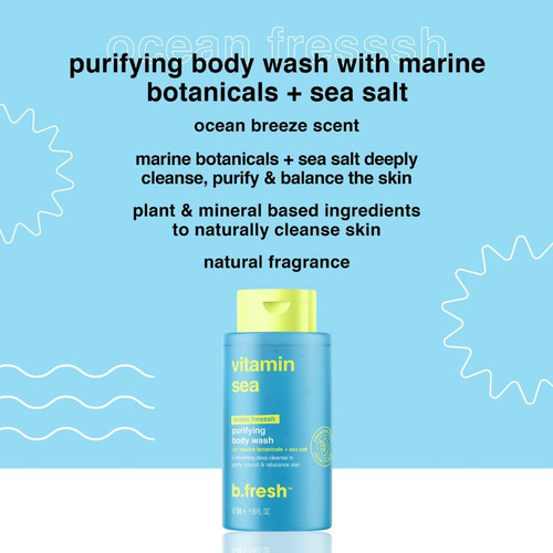 Gel De Baño B.fresh Vitamin Sea Nourishing Con Marine Botani
