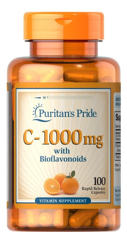 Vitamina C Con Bioflavonoides Sistema Inmunologico 100 Cap