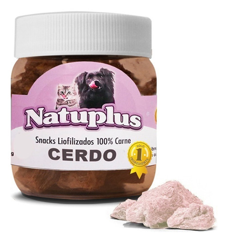 Snack Liofilizado Perros Y Gatos Natuplus De Cerdo X 200 Ml