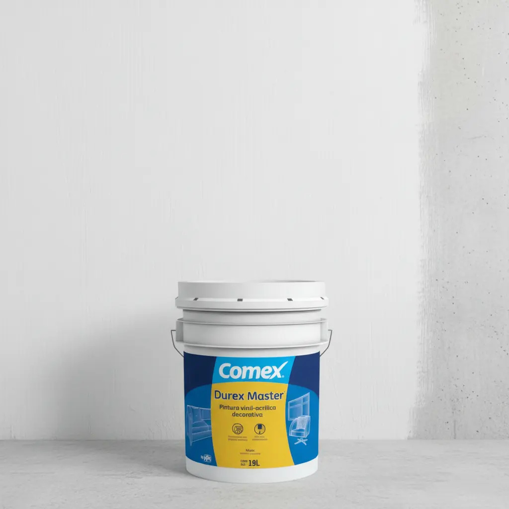 Cubeta Pintura Vinil Acrílica Comex Blanco Interior Exterior Mate 19 L DUREX