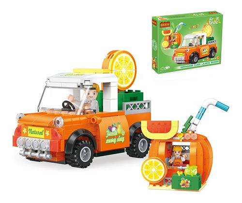  Cogo Juego Didactico Auto Naranja Frutales 217 Piezas St