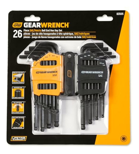 Gearwrench Juego De Llaves Hexagonales Sae/métricas Con