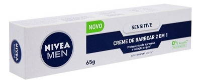 Creme De Barbear 2 Em 1 Nivea Men Sensitive 65g