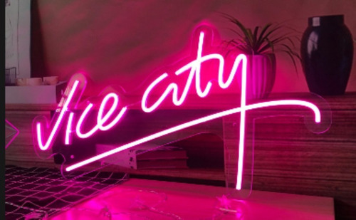 Cartel Neon Led  Vice City- Varios Gamer