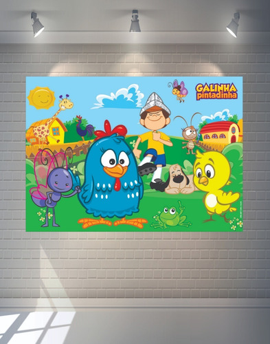 Imagem 1 de 6 de Painel Galinha Pintadinha 2,50 X 1,00 Mts
