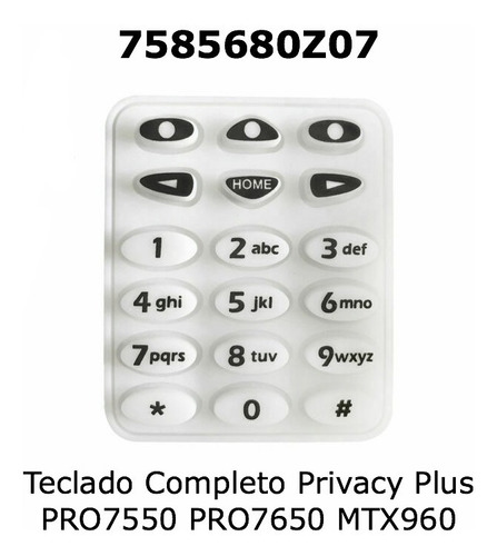Teclado Completo Reemplazo Motorola Pro7550 Pro7650 Mtx960
