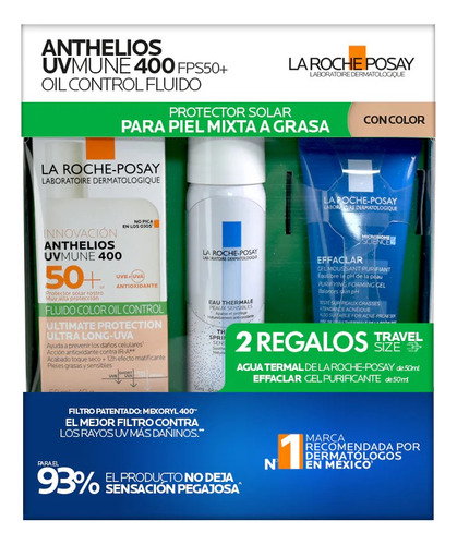 Kit-anthelios Uvmune400 + Thermal Spring+ Effaclar Moussant