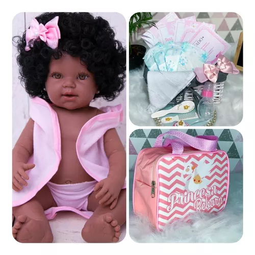 Boneca Bebê Reborn 22 Itens Bolsa Maternidade Muito Barata