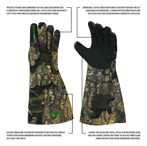 Duck Commander X  - Guante De Camuflaje De Madera Realtree P