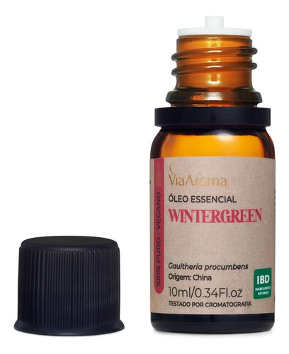 Aceite esencial Wintergreen Via Aroma, 10 ml, para dolor muscular