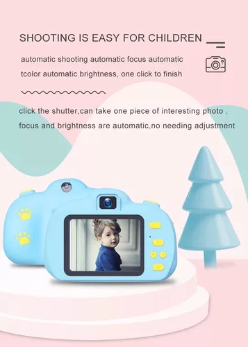 Camara Digital Para niños y niñas Fotos Y Videos +Micro SD 32GB - Azul