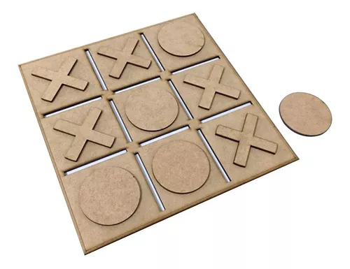 Jogo da Velha MDF Recreativos Melhores Brinquedos Educativos Para as  Crianças e colchonetes. Conheça a PlayHobbies