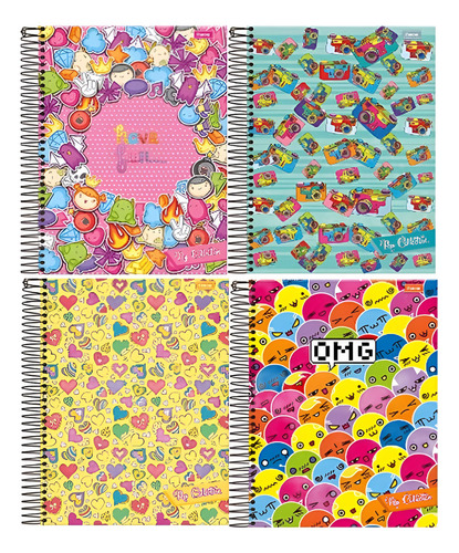 Caderno 10 Matérias - Pop Colection Cor Unica