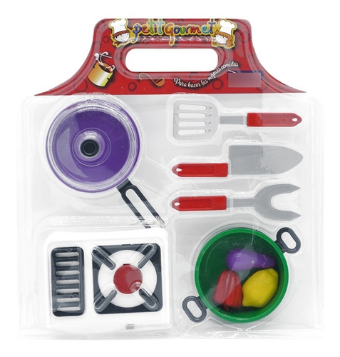 Set Juego De Cocina Infantil Anafe Con Accesorios Y Verduras