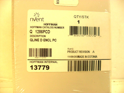 Nvent Q 1286pcd Terminal Box, 80x120x56, Polycarbonate B Bbd