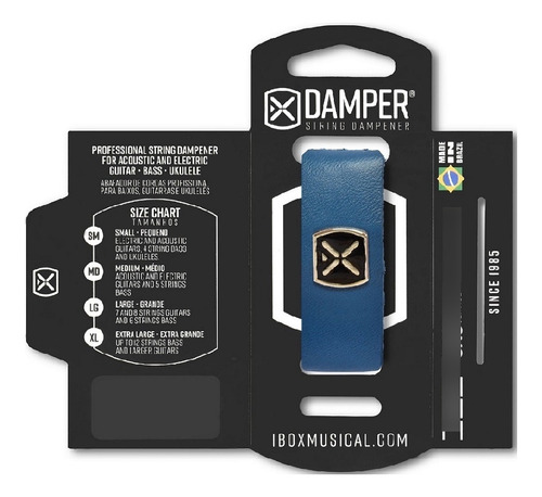 Damper Ibox Abafador De Cordas Confort Small Couro Azul