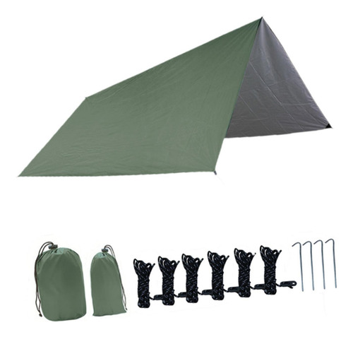 Lona De Acampada, Refugio Ligero, Portátil, Verde
