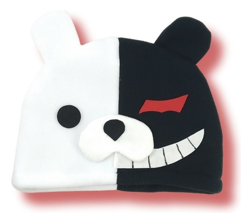 Touca De Pelúcia Monokuma - Gorro Chapéu - Danganronpa