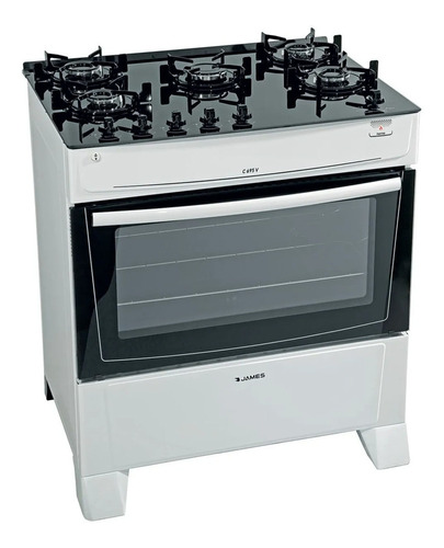 Cocina James C695v Supergas 5 Hornallas Mesada Vidrio Dimm