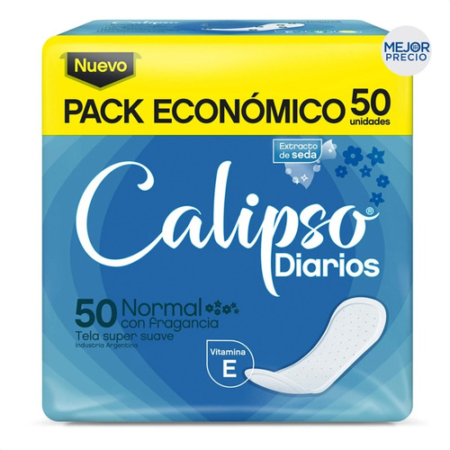 Imagen 1 de 5 de Calipso Normal Con Fragancia Protector Diario X50 Unidades