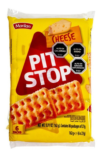 Galletas Cracker Pit Stop 162 Gr Cheese(2 Unidad)-super