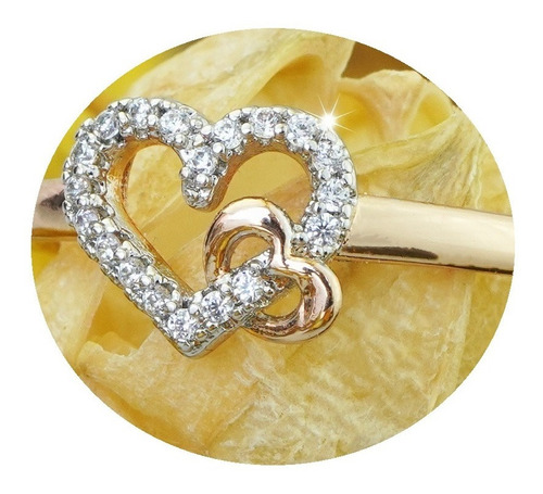 Imagen 1 de 10 de Anillos Compromiso Moda Oro Amarillo 18k Mujer Dama Elegante