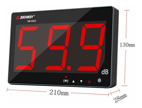 Sndway Sw-525b 30-130db Sonómetro Digital Con Pantalla Lcd G