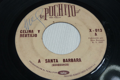 Jch- Celina Y Reutilo A Santa Barbara Guaguanco 45 Rpm