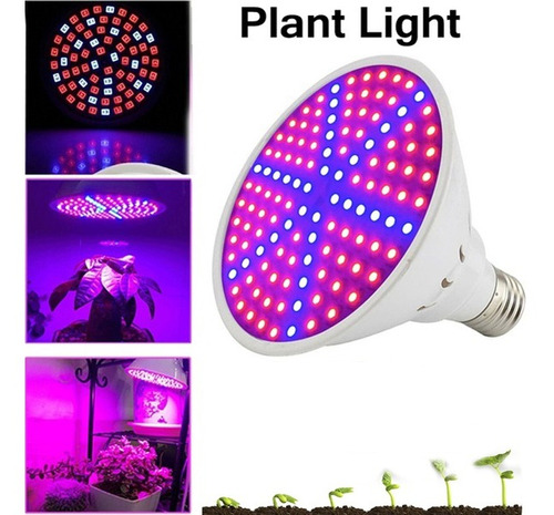 Luz Led E27 De 48 Led Para Crecimiento De Plantas Con Forma