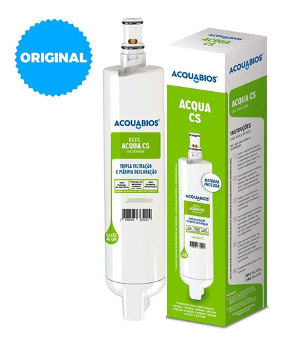 Refil Purificador De Água Acquabios Acqua Cs Compatib Consul