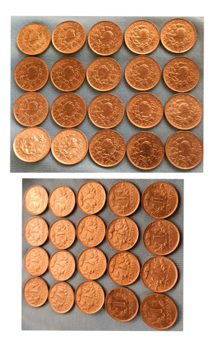 20 Monedas Sin Circular De 1 Centavo De Colombia De  1970