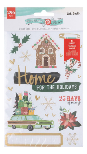 Scrapbooking Libro De 308 Pegatinas - Peppermint Kisses